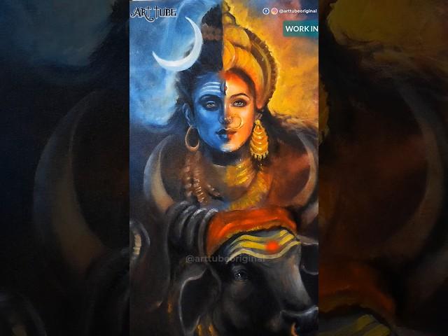 Shiv Shakti Acrylic Painting  #shorts #shiv #shakti #shivshakti #shivratri #acrylic #painting