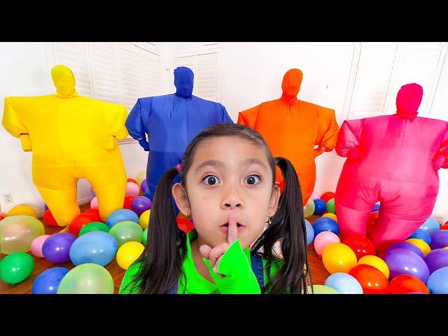 Maddie Bobby & Ben vs Balloon Figures Challenge: Wendy Rescue Mission! 