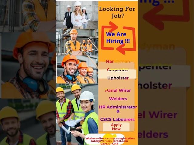 Are You Looking For Employment Contact Workers-Direct Now!