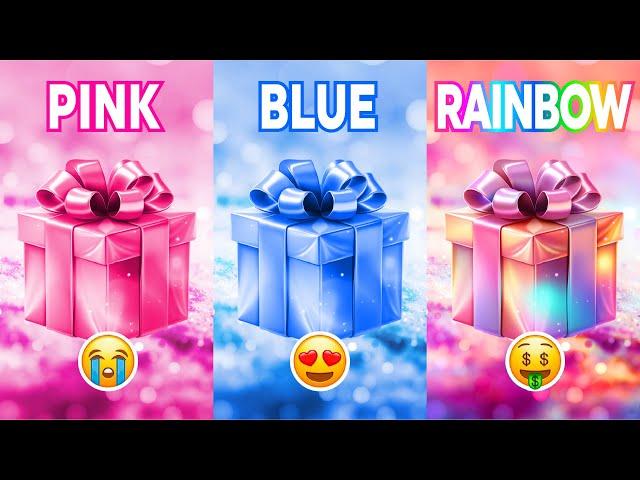 Choose Your Gift...! Pink, Blue & Rainbow  How Lucky Are You?  The Quiz Time