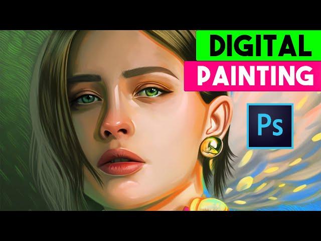 Digital Painting Photoshop || Digital Oil Painting in Photoshop