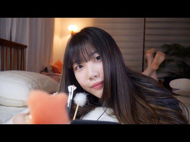 ASMR camera brushing