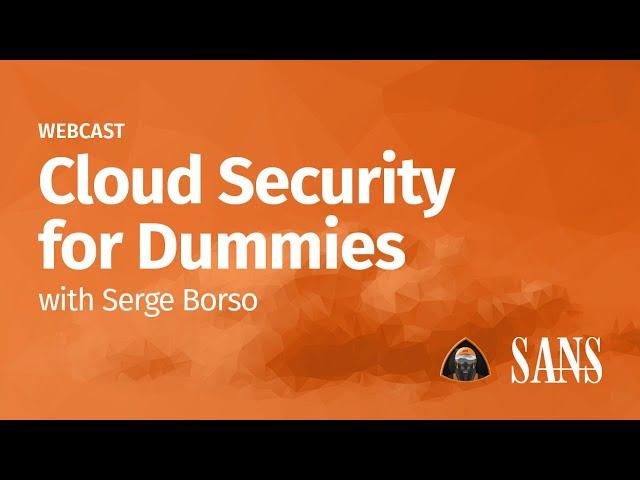 Cloud Security for Dummies