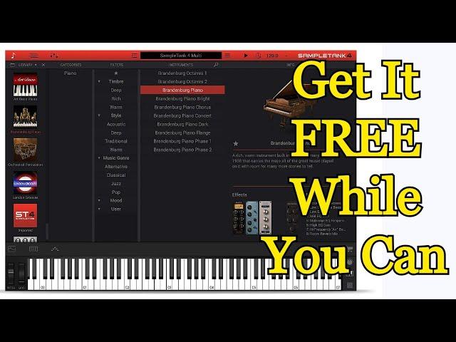 Limited Time FREE Grand Piano Virtual Instrument by IK Multimedia - Brandenburg Piano - Review Demo