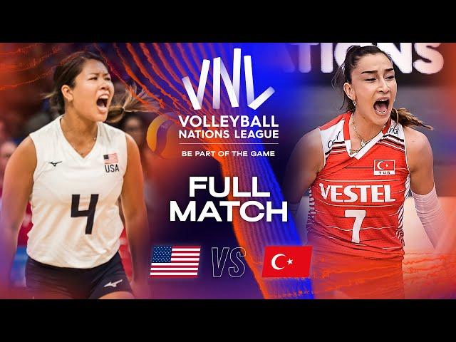  USA vs.  TUR - Full Match | Semifinals | Women's VNL 2023