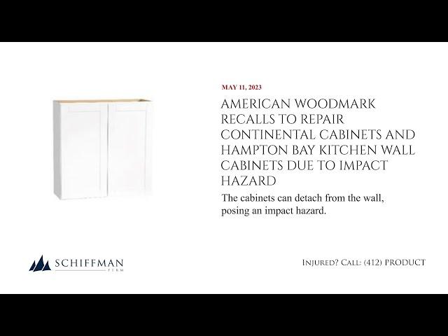 American Woodmark Recalls Continental Cabinets and Hampton Bay Kitchen Wall Cabinets - Impact Hazard