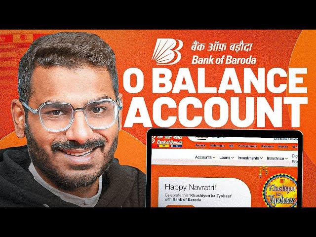 Bank Of Baroda 0 Balance Account Open Online