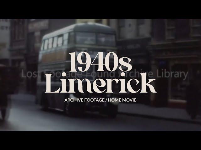 Archive footage of Street Scenes from 1940s, Limerick, Ireland home movie film