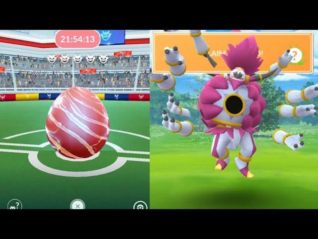 Unbound Hoopa in Elite Raid, Galarian moltres guarded by 2 machoke!