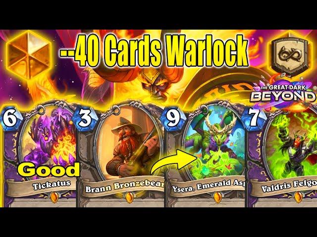 Burning & Eating 40 Cards Warlock 16.0 Deck Is FUN At The Great Dark Beyond Mini-Set | Hearthstone