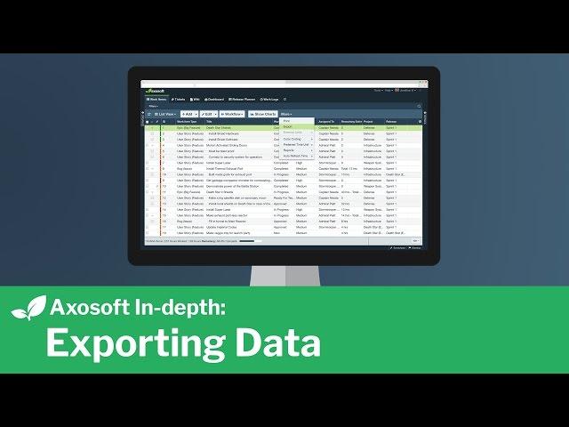 Axosoft: How to Export Data into a .CSV file
