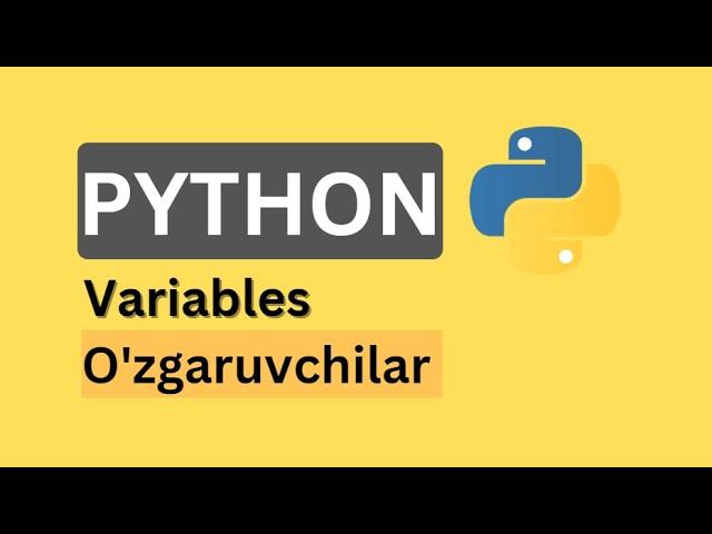 Python o'zgaruvchilar (variables)