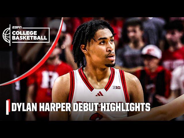 HIGHLIGHTS from Dylan Harper's debut with Rutgers  | ESPN College Basketball