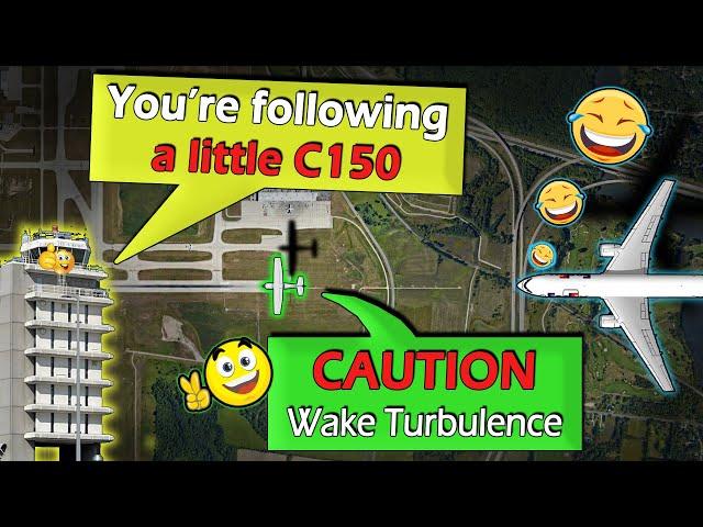 FUNNY EXCHANGE | Heavy FedEx following Little Slow Cessna C150