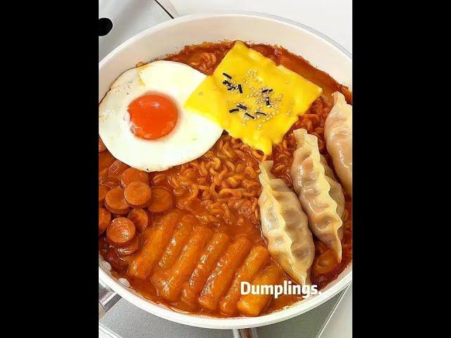 Absolutely amazing! The sticky Korean-style spicy cream cheese dumpling noodles are really irresist