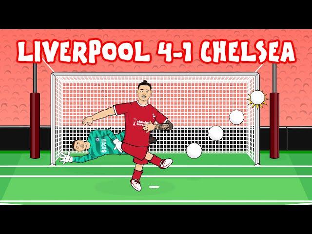 LIVERPOOL vs CHELSEA - THE SONG! (4-1 Conor Bradley Jota Diaz Parody Goals Highlights 2023)