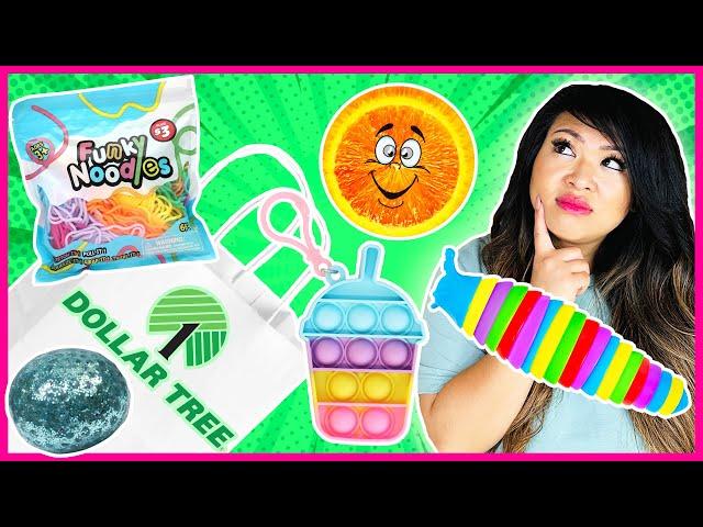 I HIT THE FIDGET JACKPOT AT THE DOLLAR TREE SHOPPING CHALLENGE ! HUGE FIDGET HAUL TESTING