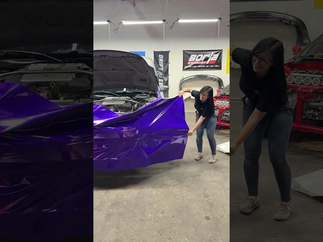 350z transformation: Wrapping my front bumper #asmr #automobile #wrapping