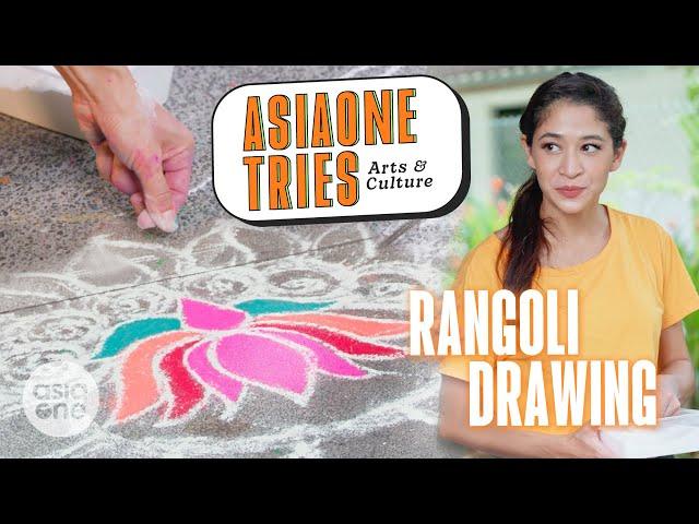 Discovering the beauty of Rangoli with Munah | AsiaOne Tries: Arts & Culture