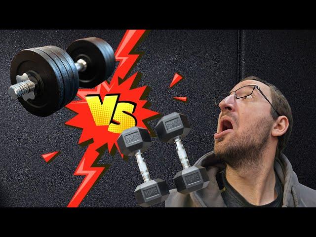 Adjustable Dumbbells vs Rubber Hex Dumbbells: Faceoff!