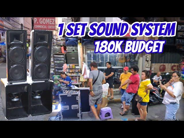 1 SET SOUND SYSTEM 180K BUDGET,LIVE SPEAKER AND LIVE POWER AMPLIFIER,BOUND TO BICOL.