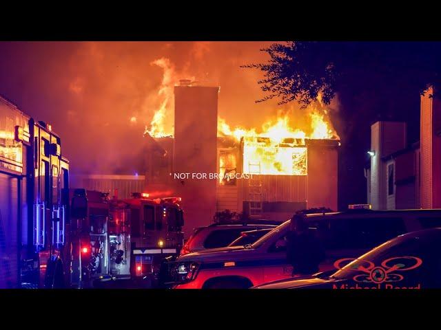 11-16-2024 Fort Worth, TX  - 2 alarm fire destroys numerous east Fort Worth apartments