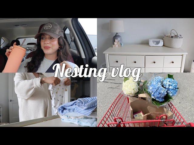 NESTING VLOG: last minute baby items, setting up the nursery + struggling with body image