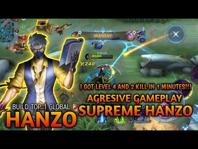 TIPS FAST FARMING HANZO BY SUPREME HANZO!!! AGRESIVE GAMEPLAY | MLBB