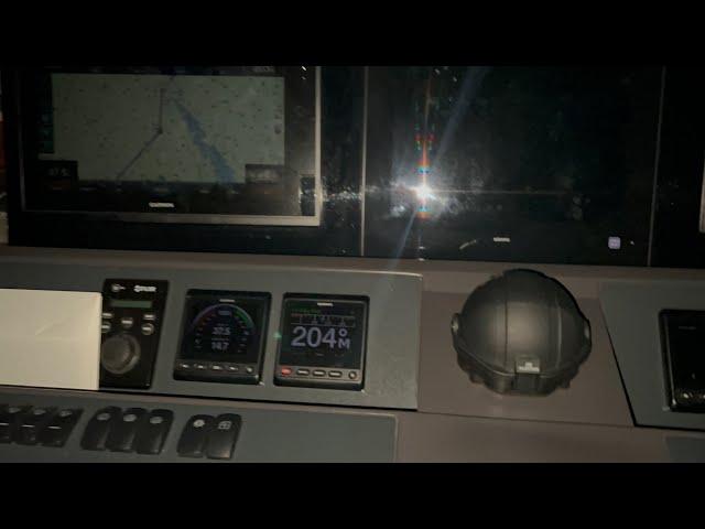 Radar Navigating on an 88' Princess Motor Yacht  in the Dark