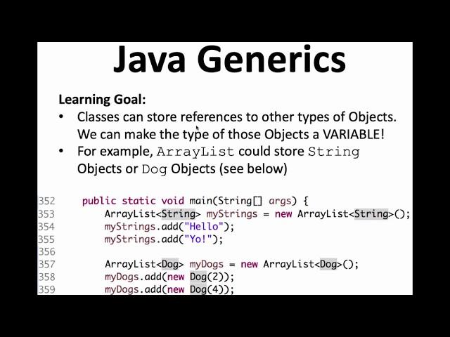 Generics in Java