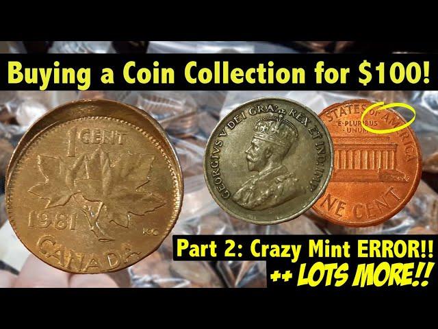 Buying a Coin Collection for $100 - Part 2! Crazy Mint Error and Some Rare Varieties!