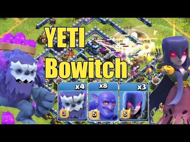 Th13 Yeti Bowler Witch attack strategy! Best TownHall 13 Yeti Bowitch legend league attack 2020. Coc