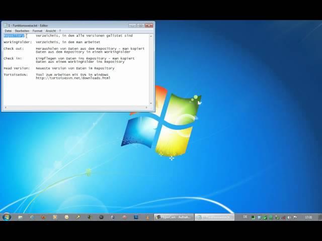 Tortoise Tutorial 1 auf Deutsch - Funktionsweise von SVN kurz erklärt (German)
