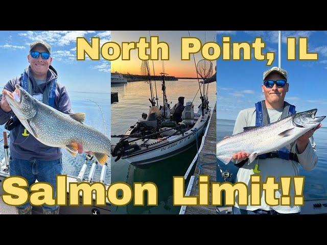 Salmon Limit! North Point, IL on Lake Michigan   Hot BITE!!!!  5/24/2025