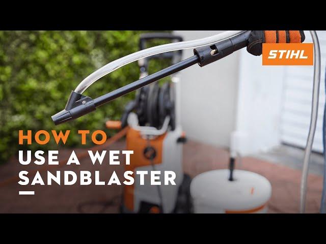 STIHL wet sandblasting device | How to use it | Instruction