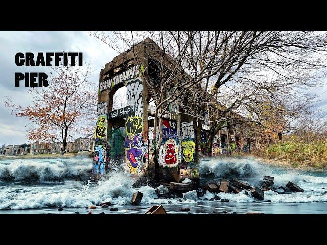 Graffiti Pier Collapsed in the River