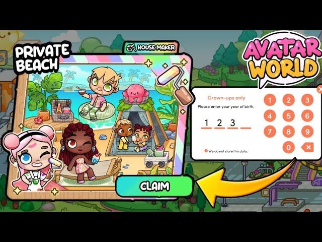 FREE PRIVATE BEACH HOUSE!! AVATAR WORLD ALL NEW FREE CODES || AVATAR WORLD - PAZU