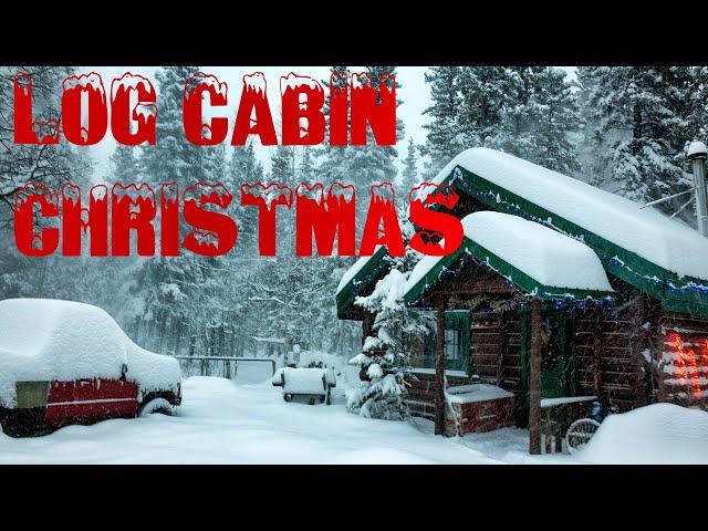 Snowy Christmas At The Log Cabin In The Beautiful Canadian Rocky Mountains