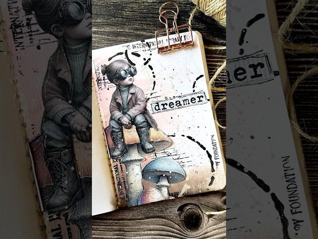 mini art journal - mushroom ‍ #artjournal