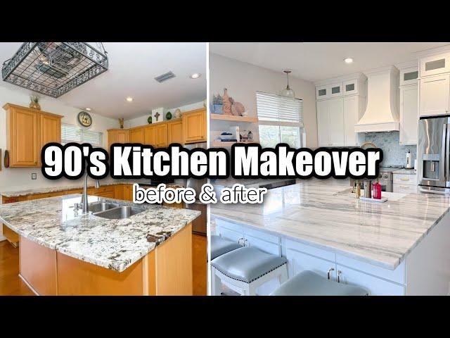 DIY KITCHEN RENOVATION on a BUDGET | BEFORE AND AFTER 90' Kitchen makeover