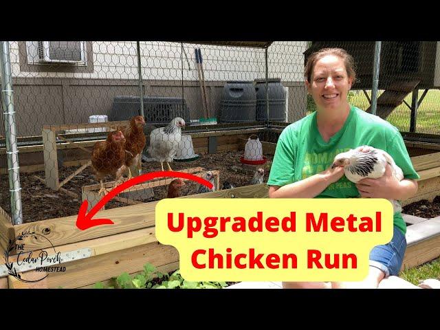 UPGRADED Metal Backyard Chicken Run