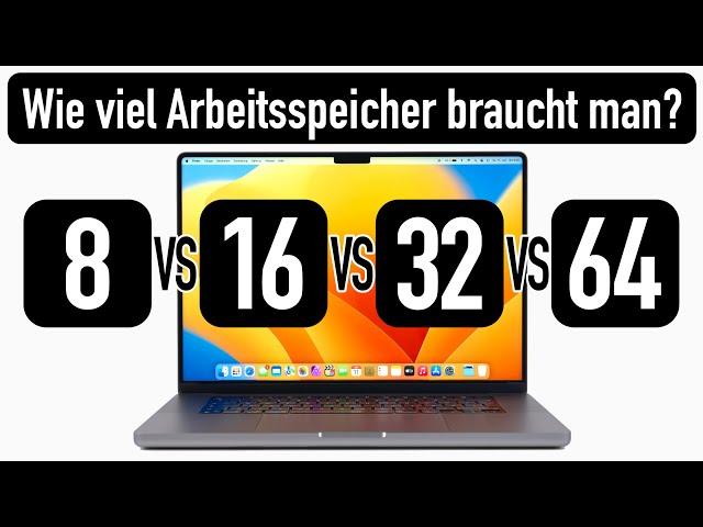 Wie viel Arbeitsspeicher braucht man wirklich? - 8GB vs 16GB vs 32GB vs 64GB