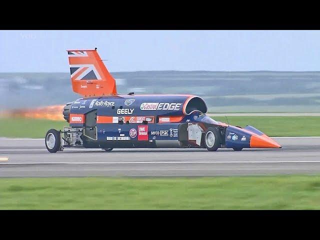 World FASTEST Rocket Car 1,000MPH Bloodhound SSC First Public Slow Runs