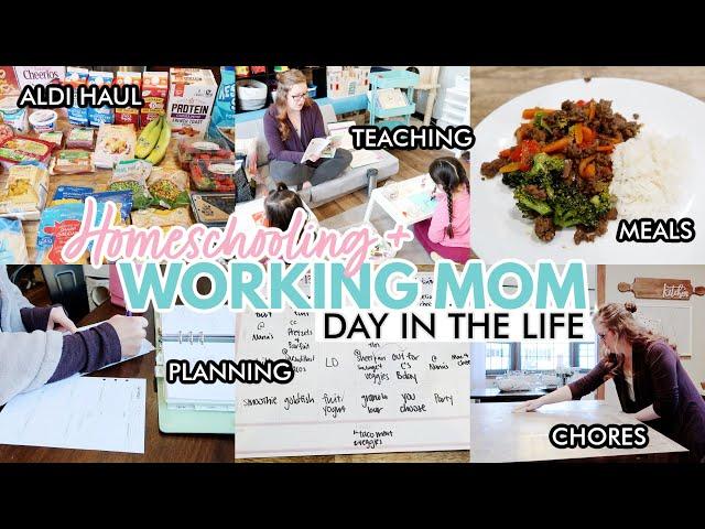 My Work + Homeschool Routine || 3 Essential Routines + Aldi Haul || Working + Homeschooling Mom DITL