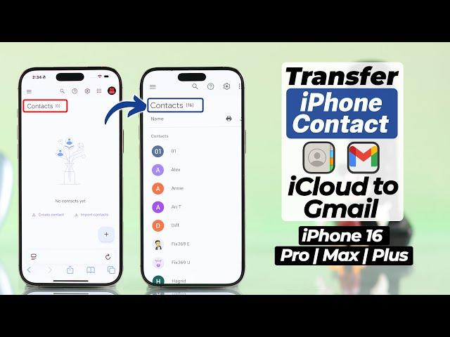 iOS: Transfer Contacts From iCloud to Gmail [iPhone Contacts to Google]