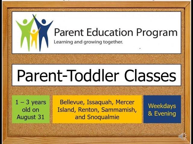 Toddler Classes in the Bellevue College Parent Education Program