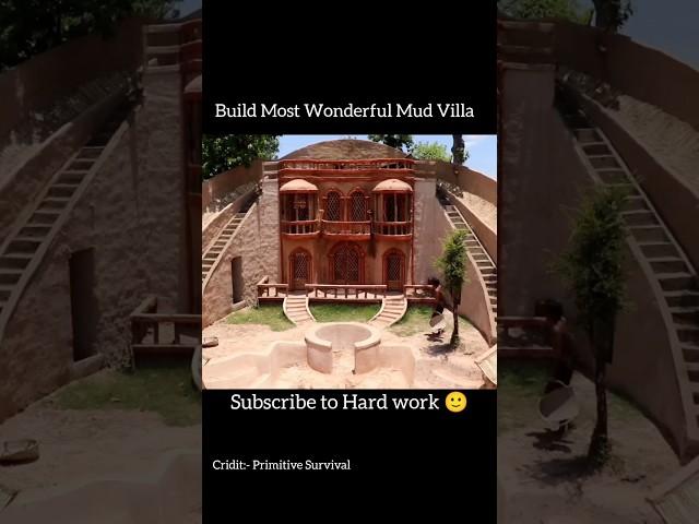 Build Most Wonderful Mud Villa , Twin Water Slide || #shorts #ytshort #trending #trendingsong #short