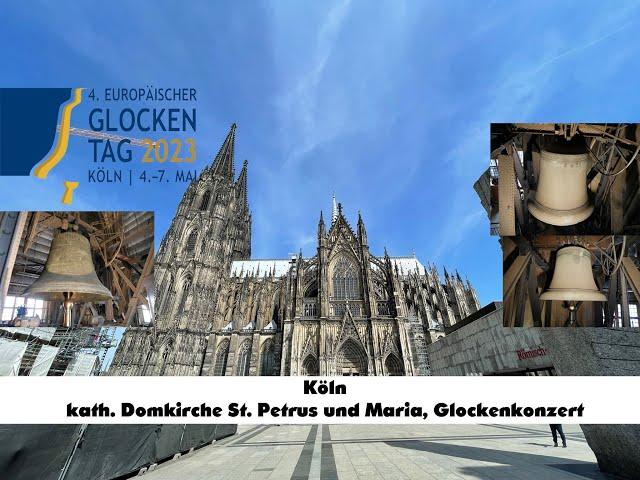 Köln [D.-K] - kath. hoher Dom St. Petrus; Glockenkonzert, 100. Jahre Petersglocke (Turmaufnahme)