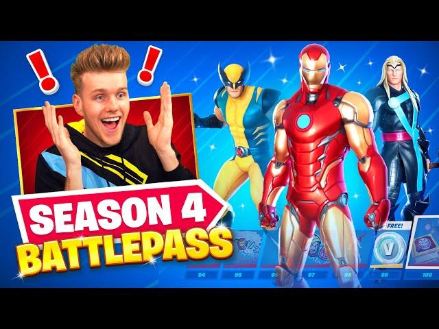 *NEW* SEASON 4 Marvel BATTLEPASS (Iron Man, Thor + Wolverine)