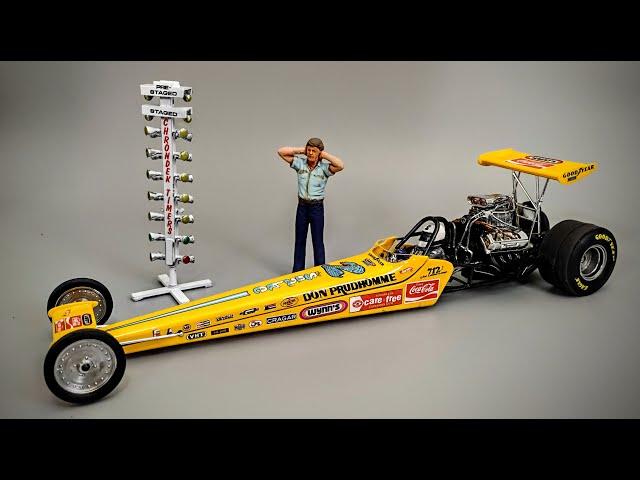 Don 'The Snake' Prudhomme Hemi Dragster 1/24 Scale Model Kit How To Assemble Wire Plumb Engine Decal